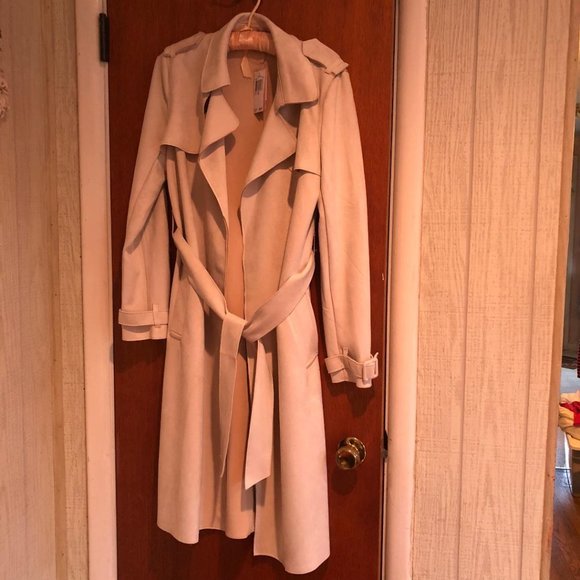 Philosophy Republic Clothing, Sz: XS, faux suede, trench coat, NWT, Color: Pearl - Picture 6 of 14